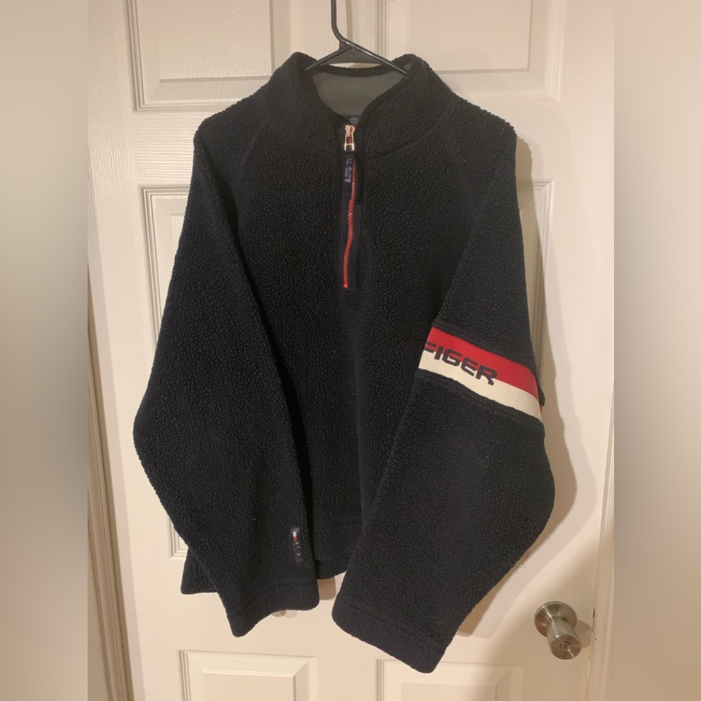 Men’s Vintage Tommy Hilfiger fuzzy quarter zip sz XL. No rips or stains! Rare!